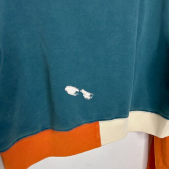 Gallery Dept. x Lanvin Orange Cream & Teal Long Sleeve Logo Art Sweatshirt S - Picture 8 of 11